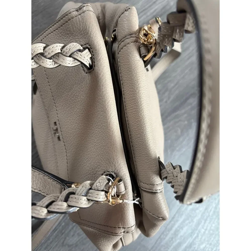 Tory Burch Half Moon Satchel Top Handle Crossbody Adjustable Strap Bag Purse